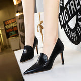 2025 837-5 retro  high heels women's shoes thin heels high heels pointed deep mouth shoes pedicure thin deep mouth women's shoes