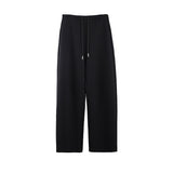 2025 THE MIND drawstring elastic waist scimitar pants 2025 spring and summer new Korean version high waist display casual sweatpants T299