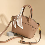 2025 Handbag Fashion temperament Large capacity shoulder bag Niche soft leather commuter messenger bag Simple high sense bag Women