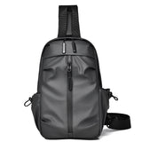 2025 New leather film men's messenger bag simple fashion trend shoulder bag casual versatile high sense commuter breast bag