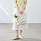Cotton cocoon,  high-waisted skirt women's summer new breathable sweet loose word skirt medium and long skirt A-shaped skirt