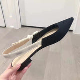 kamames D High Version Women's Chic Strap Sandals Summer Stiletto Heel Pointed Toe Kitten Heel Closed Toe Back Open Shoes Striped High Heels