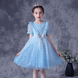 Kamames  Children's Gauze Dress Summer Princess Elsa Dress Frozen Dress Girls' Princess Dress Summer New