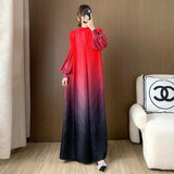 2025 Popular trade large size dress new fashion gradual change high sense Middle East women Muslim long dress women
