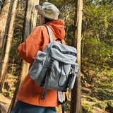 2025 Light travel large capacity backpack new drawstring design men and women the same simple outdoor leisure backpack