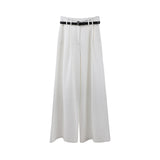 2025 THE MIND Tencel cotton wide-leg casual pants women's 2025 early spring new Korean version loose and versatile long pants T019