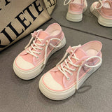 kamames White Canvas Shoes Women's  New Spring and Autumn Ulzzang Versatile Special-Interest Design XINGX Flat Skateboard Shoes