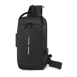 2025 Breast bag men's fashion function wind code lock anti-theft leisure travel messenger bag light travel chest bag messenger backpack