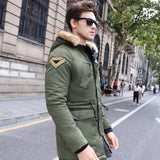 KAMAMES 2025 Low price clearance!! Padded-on men's winter Korean version trend thickened medium and long hooded casual jacket trendy padded jacket
