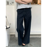 2025 THE MIND wide-leg jeans women's 2025 thirteen lines spring Korean version of high-waisted versatile casual trousers N15