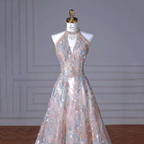 neck evening dress New sense 2025 new light luxury niche style toast dress bridal banquet dress