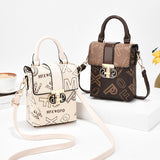 KAMAMES New Mini Handbag Fashion Luxury Ornament Crossbody One Shoulder Phone Bag Retro Fingerprint Small Square Bag Bags