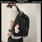 Backpack Men's Simplicity Large Capacity Travel Backpack Female Casual Japanese Junior High School Student High School and College Student Schoolbag Male