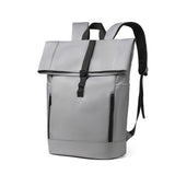 2025 Street Trend Backpack Men's Folding Roll Top Casual Backpack Large Capacity Outdoor Travel Backpack Commuter