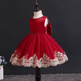 Kamames  In Stock Children's Full Dress Exclusive for Cross-Border Girls' Dress Embroidered Lace Girls' Dress Baby Girls' Birthday