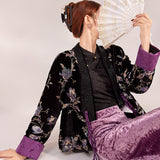 Guofeng women's clothing  new winter high-end bead embroidery light luxury craft design cotton jacket MX054