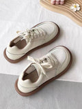 kamames Summer New Breathable Mesh Cloth Shoes Casual and Comfortable Retro Women's Shoes Lace-up Leather Shoes Artistic Style Shoes