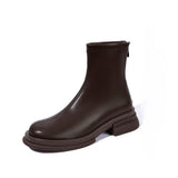 2025  Martin boots women's British style popular new velvet spring and autumn single boots thick-soled short boots elastic thin boots short boots
