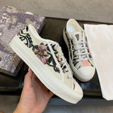 kamames High Version  Letters Embroidered Canvas Shoes Raise the Bottom Lace up All-Match Casual Shoes Presbyopic Low-Top Sneakers Women