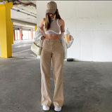 2025 2025 style 2021 new solid color jeans women's drape loose and thin high-waisted straight-leg pants women's casual trousers