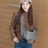 KAMAMES 2025 Croissant popular New Large Croissant Bag Leather Versatile Women's Bag Commuter Large Capacity Shoulder Crossbody Bag Dumpling Bag