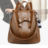 Factory Direct Sales Bag  Autumn and Winter New Fashion Bowknot Backpack Large Capacity College Style Anti-Theft Bag