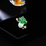 2025 New Chinese style national style dripping oil Ruyi cabbage good meaning brooch men and women the same versatile suit coat pin accessories