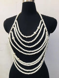 2025 XH10042 Cross-border New Accessories Pearl Body Chain Tassel Hollow Sexy Breast Chain Top Vest Body Chain