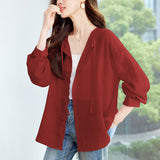 Cotton cocoon, sunscreen clothes women's  summer new tulle cardigan shirt with hooded casual jacket