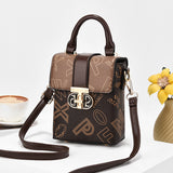 KAMAMES New Mini Handbag Fashion Luxury Ornament Crossbody One Shoulder Phone Bag Retro Fingerprint Small Square Bag Bags