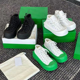 kamames New Summer Men and Women BA. Bv Mickey White Shoes Big Toe High Top Canvas Shoes All-Matching Platform Height Increasing Shoes