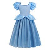 Kamames  European and American Princess Style Knitted Dress Long Princess Dress Beier Princess Cinderella Girl Princess Dress Snow White outside