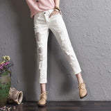 kamames New Cropped Pants Ripped Jeans for Women Loose Wide-Leg Straight Pants Summer Casual Outdoor Trousers for Women