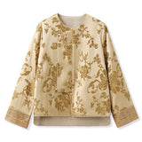 popular autumn new new Chinese style embroidered design top loose long sleeve jacket women M9043