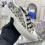 kamames High Version  Letters Embroidered Canvas Shoes Raise the Bottom Lace up All-Match Casual Shoes Presbyopic Low-Top Sneakers Women