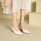 2025 5162-9 fairy wind empty slope heel high heels women 2025 summer new  temperament pointed single shoes women