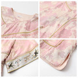 New national style new Chinese jacquard silk shirt loose high sense celebrity temperament thin top M5139