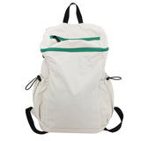 Backpack New Solid Color Simple Ultra-Light Skin-Friendly Backpack Good-looking Large Capacity Leisure Travel Outdoor Bag