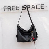 Fashion retro large-capacity tote bag New genuine leather women's bag versatile first-layer vegetable tanned leather crossbody shoulder bag 9004
