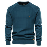 KAMAMES 2025 Men's autumn and winter new 2025 solid color sweater casual men's quality knitted sweater crew neck trendy men's top