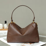 Fashion retro leather women's bag  style first layer vegetable tanned cowhide pillow bag New women's messenger bag handbag