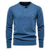 KAMAMES 2025 Popularan code New Popular trade autumn and winter new men's clothing cotton men's sweater solid color Henry neck pullover knitted sweater men's