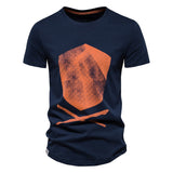 KAMAMES 2025 trend men's short-sleeved casual T-shirt 2025 pure cotton youth sports printing Popular trade men's T-shirt