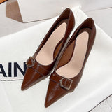 2025  Fashion retro high heels women's stiletto popular new autumn pointed comfortable not tired feet single shoes