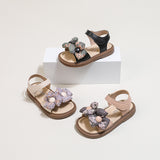 KAMAMES Free Shipping Girls' Bowknot Princess Sandals  Summer New Korean Style Soft Sole Shoes Children Open Toe Beach Shoes