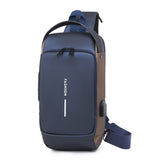 2025 Breast bag men's fashion function wind code lock anti-theft leisure travel messenger bag light travel chest bag messenger backpack