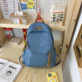 South Korea Schoolbag Female Ins Mori All-Match Backpack Korean Simple High School Junior High School Student Japanese Style Good-looking Backpack