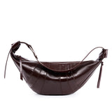 KAMAMES 2025 Croissant popular New Large Croissant Bag Leather Versatile Women's Bag Commuter Large Capacity Shoulder Crossbody Bag Dumpling Bag