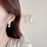 2025 drop glaze camellia pearl zircon earrings s925 silver needle small fragrance elegant fashion temperament sweet stud earrings