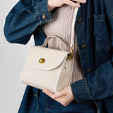 KAMAMES 2025 Premium first layer cowhide retro brown small square bag crossbody handbag small casual leather bag women's new model